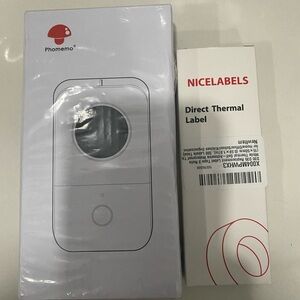 Brand New Phomemo Smart Mini Label Printer and 3 Rolls of Labels
